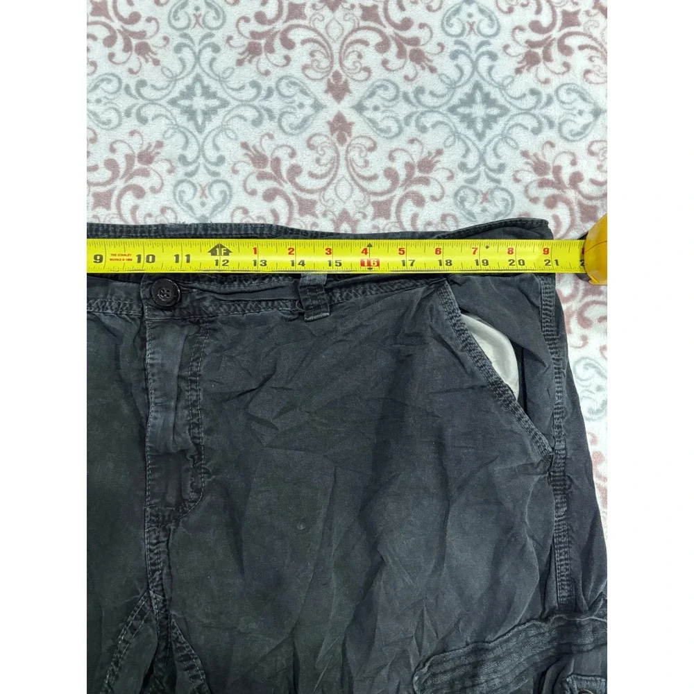 YXR Jeans Mens Cargo Shorts Faded Black 100 Cotton Relaxed Fit Size 42 Utility - Picture 4 of 10